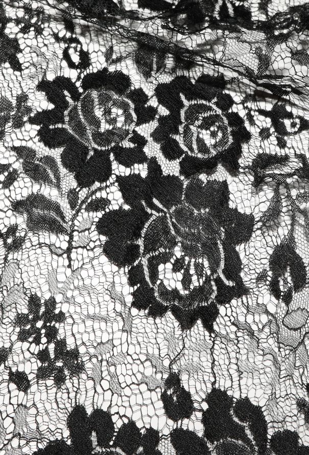 Basque Velvet & Pleated Lace Gown - 6