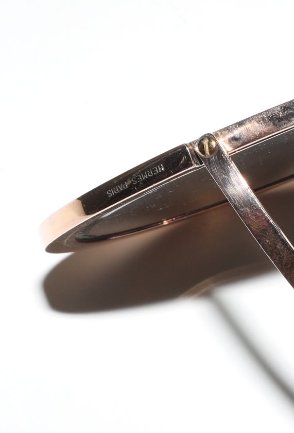 Hermès Rare 1950s Pink Gold Hand Mirror - 3