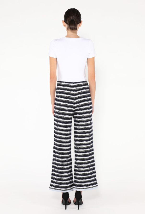 Chanel 2022 Striped Cashmere 'CC' Pants - 4 Chanel 2022 Striped Cashmere 'CC' Pants - 4