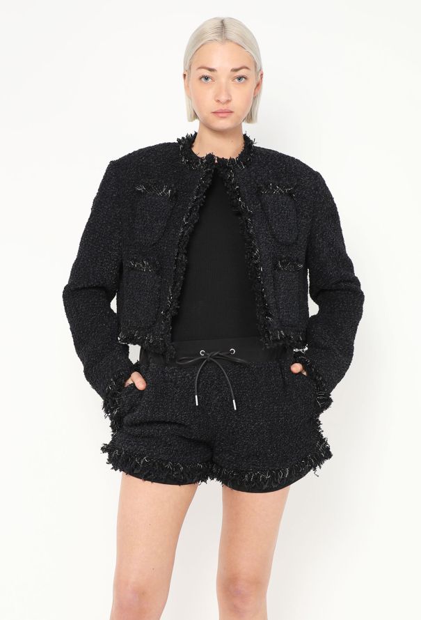 Sacai 2020 Frayed Tweed Ensemble - 1