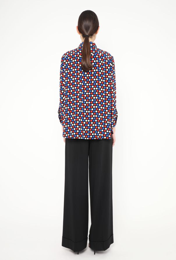 Saint Laurent Polka Dot Silk Blouse - 4