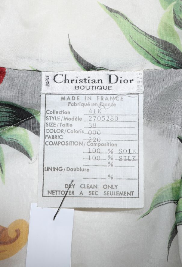 Dior Tropical Embellished Silk Blouse, S/S 1993 - 7