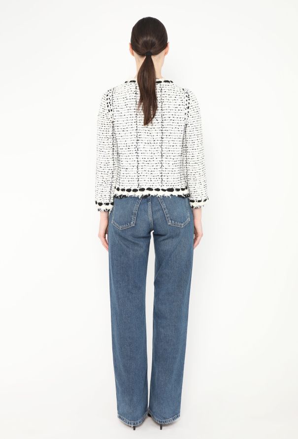 Chanel 2005 Sequin Chiffon Tweed Jacket - 6