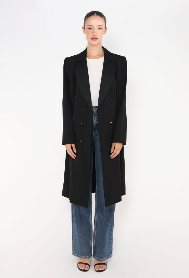 Saint Laurent Vintage Crêpe Smoking Coat - 1