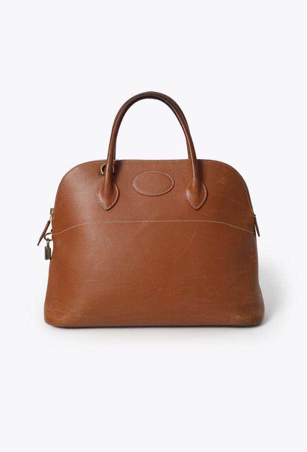 Hermès Vintage Gold Courchevel Bolide 35 - 1