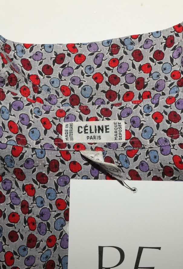 Céline '70s Printed Silk Blouse - 6 Céline '70s Printed Silk Blouse - 6