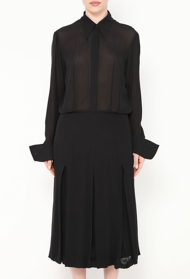 Hermès Margiela S/S 2001 Pleated Silk Dress - 4 Hermès Margiela S/S 2001 Pleated Silk Dress - 4