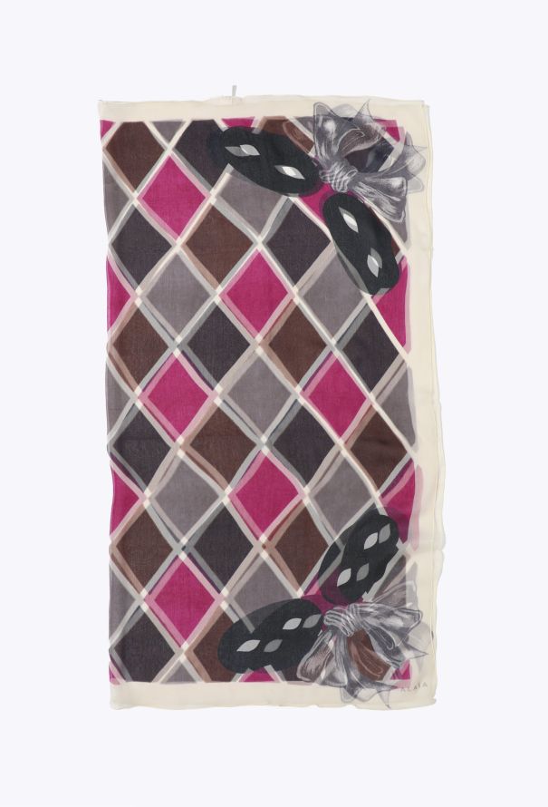 Alaïa F/W 1992 Harlequin Chiffon Scarf - 1