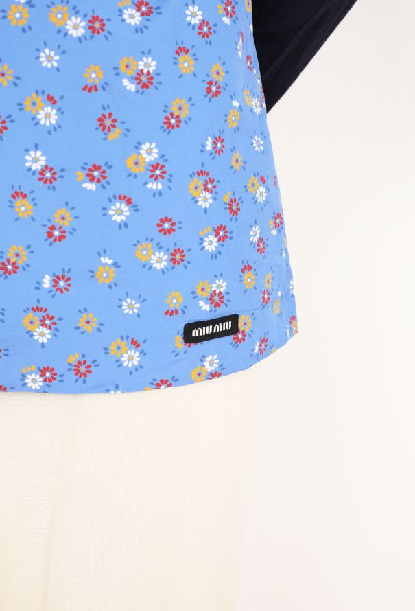 Miu Miu Trompe L'Œil Floral Top, S/S 2026 - 6