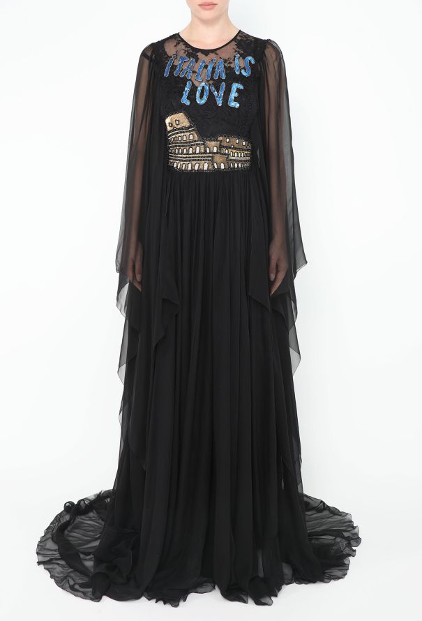 Dolce & Gabbana S/S 2016 'Italia Is Love' Silk Gown - 3