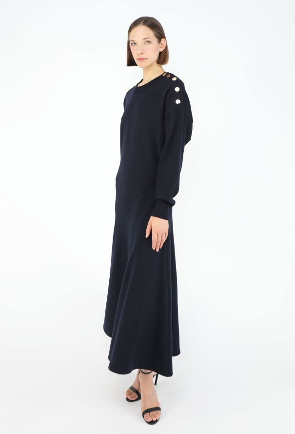 Alexander McQueen Naval Fluted Maxi Dress - 4