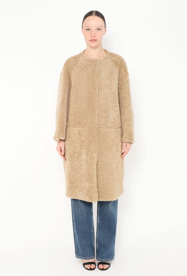 Prada 2018 Shearling Fur Collar Coat - 3