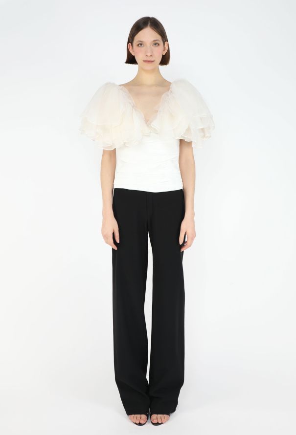 Khaite F/W 2021 Marca Ruffled Bandeau Top - 2