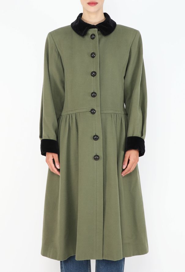 Saint Laurent Vintage Russian Velvet Trim Coat - 3
