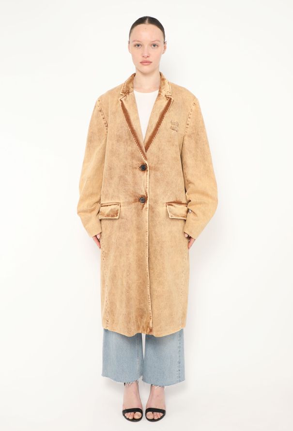 Miu Miu S/S 2023 Denim Emblem Coat - 1