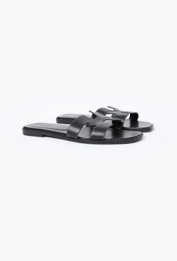 Hermès Classic Leather Oran Sandals - 3
