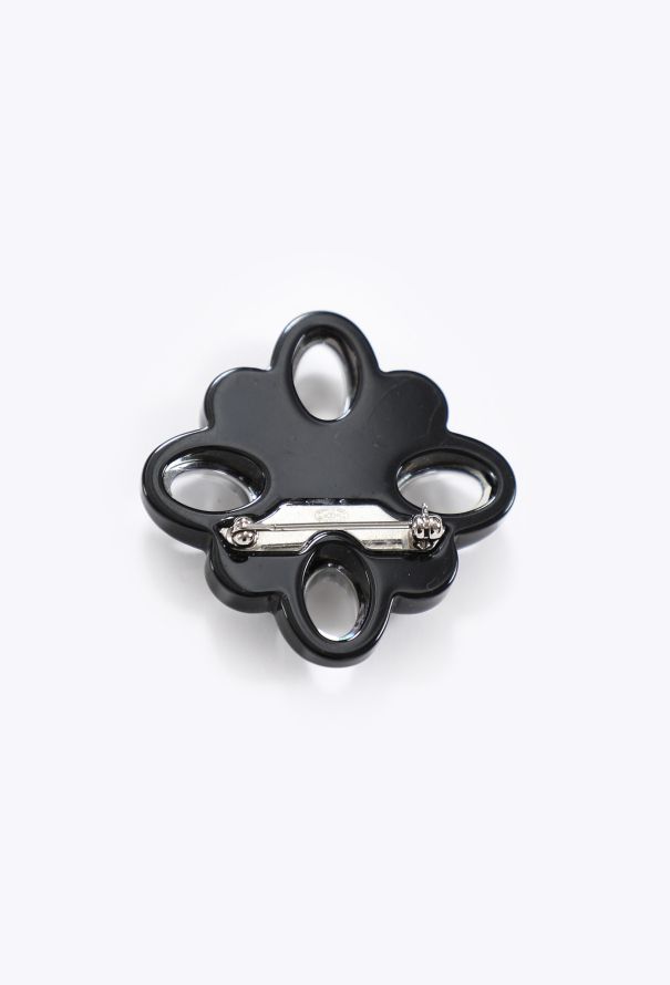 Chanel 2016 Resin and Crystal 'CC' Brooch - 3