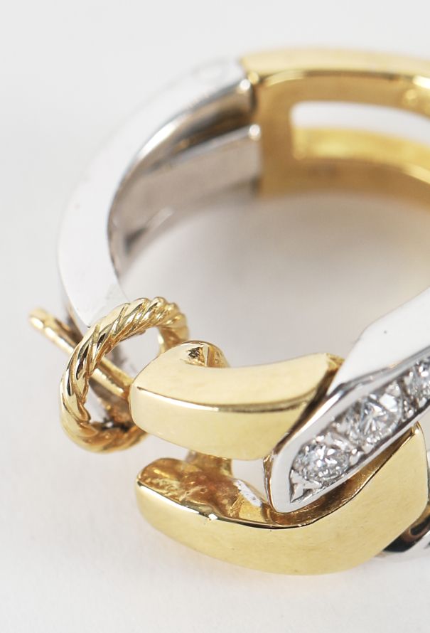 Boucheron 18K Gold & Diamond Gourmette Earrings, 1980s - 8