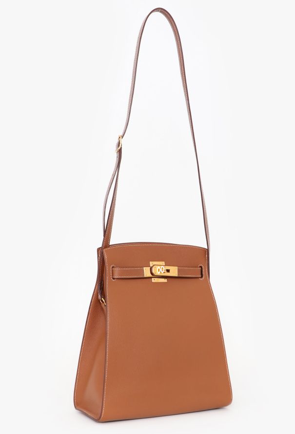 Hermès '90s Gold Smooth Grain Calf Kelly Sport MM - 2