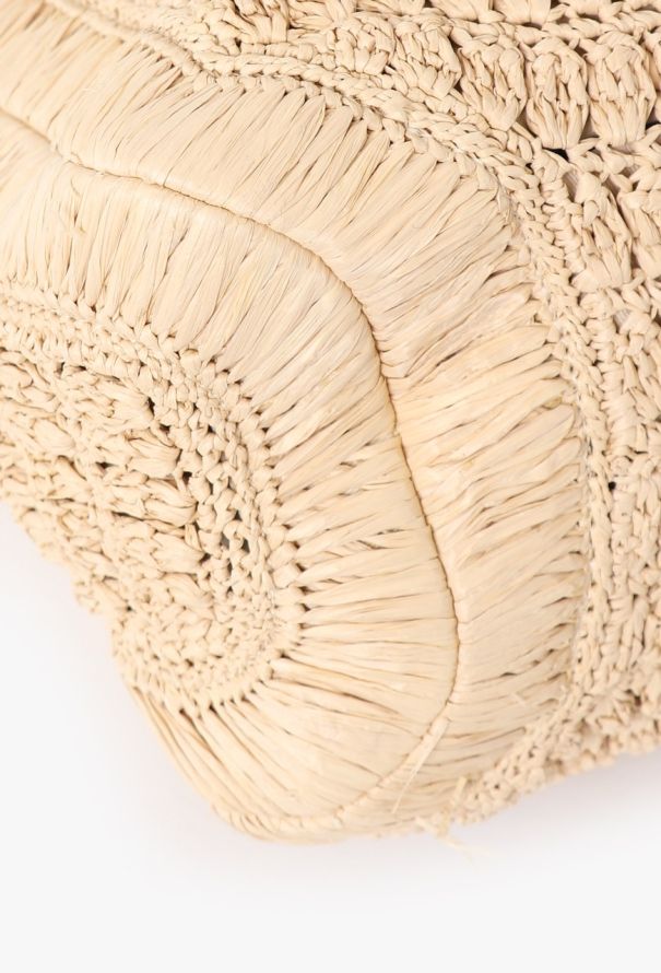 Valentino Beige Raffia Tote Bag - 9 Valentino Beige Raffia Tote Bag - 9