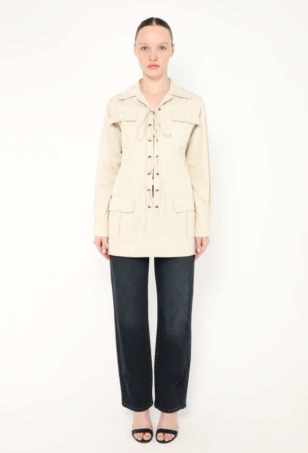 Saint Laurent ICONIC 1968 Saharan Lace-Up Tunic - 3
