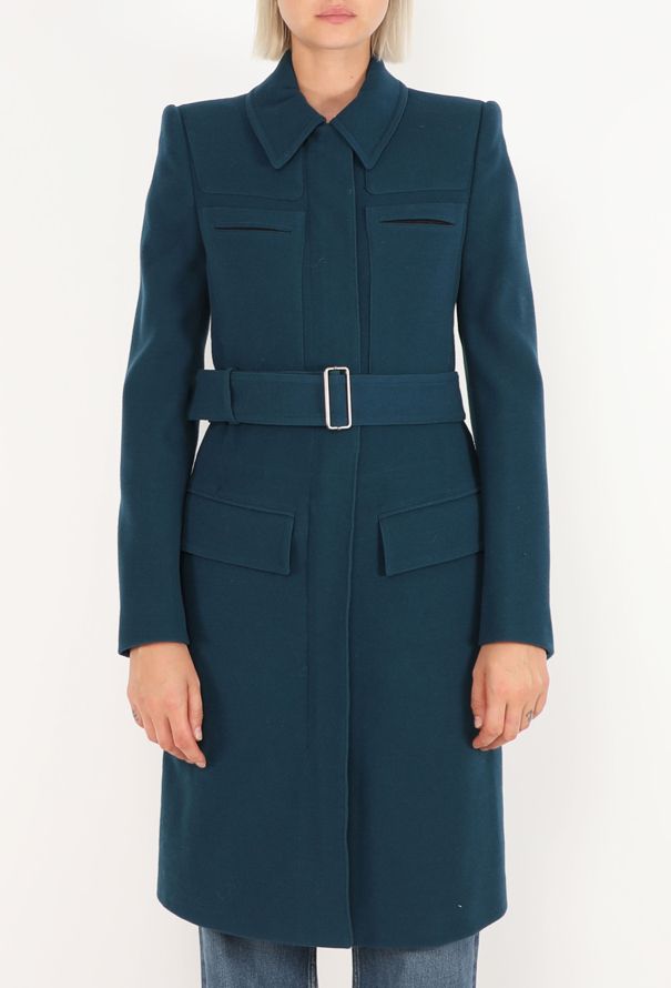 Calvin Klein Tailored Belted Wool Coat, 1990s - 2