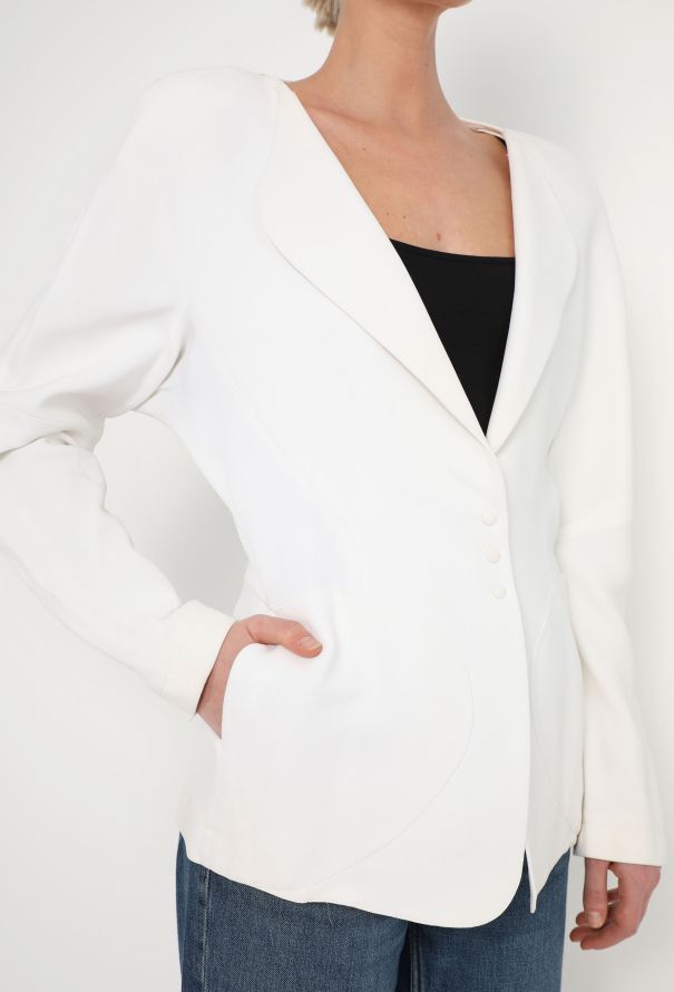 Thierry Mugler '80s Cinched Folded Lapel Jacket - 4