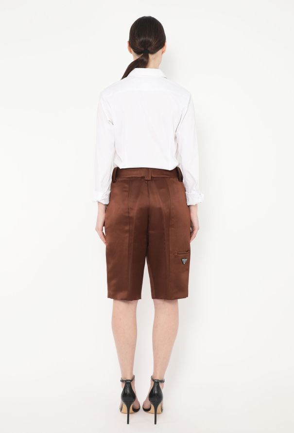 Prada S/S 2019 Silk Bermuda Shorts - 5