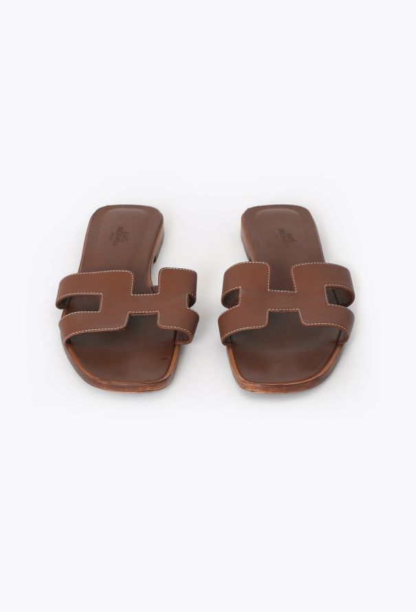 Hermès 'Oran' Calfskin Sandals - 1