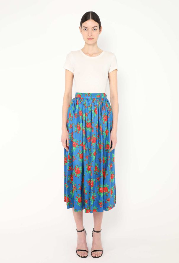 Saint Laurent S/S 1977 Floral Peasant Skirt - 5