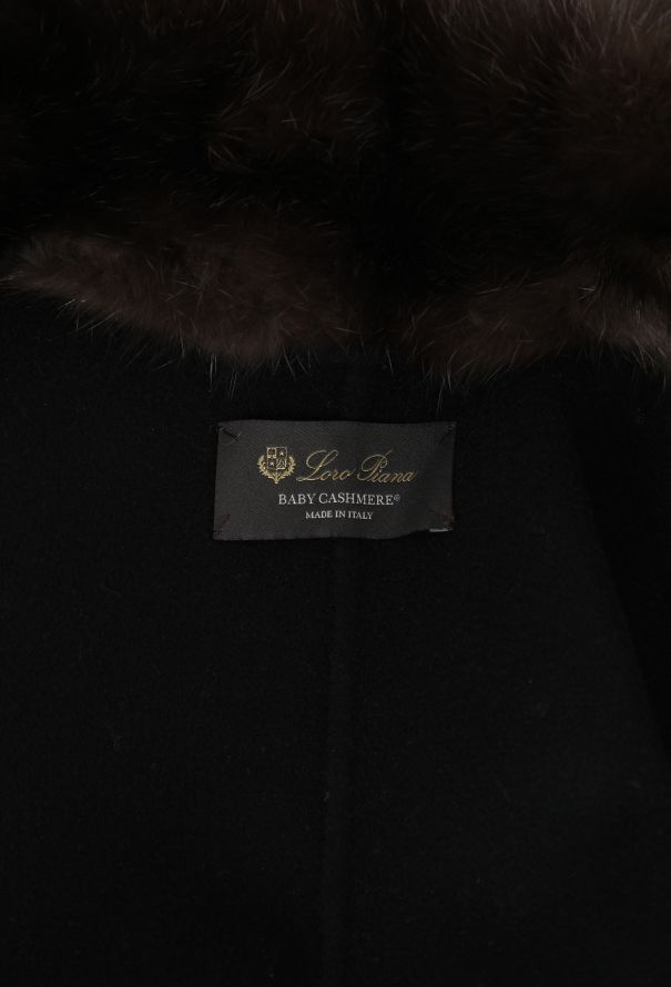 Loro Piana Baby Cashmere & Russian Sable Double-Face Belted Coat - 7
