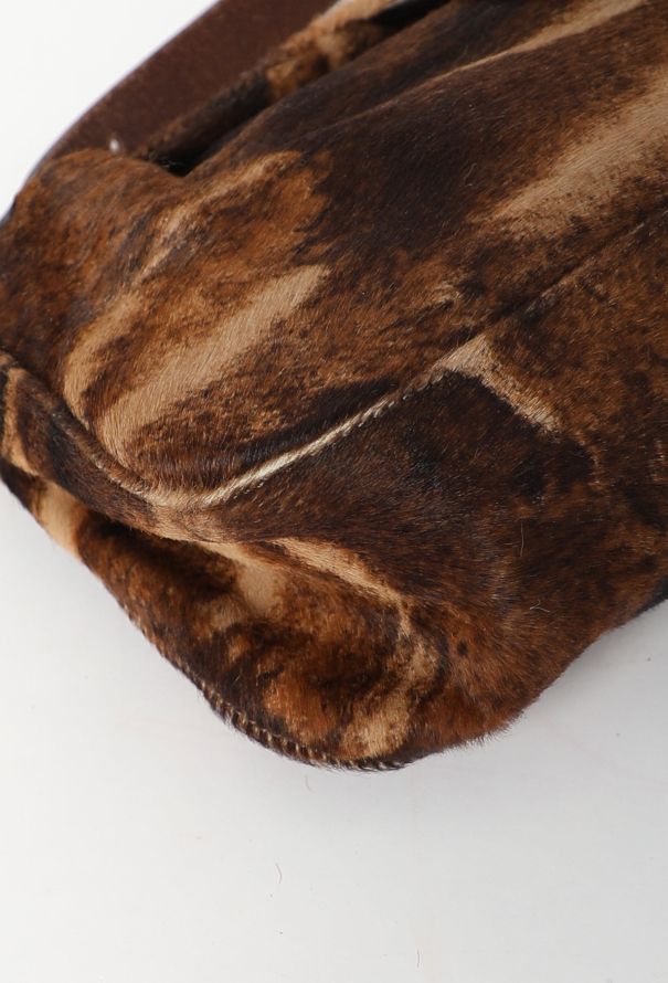 Fendi RARE Double Flap Pony Hair Baguette Bag - 7