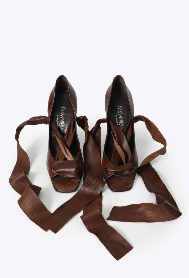 Saint Laurent Tom Ford 2001 Leather Wrap Pump - 4