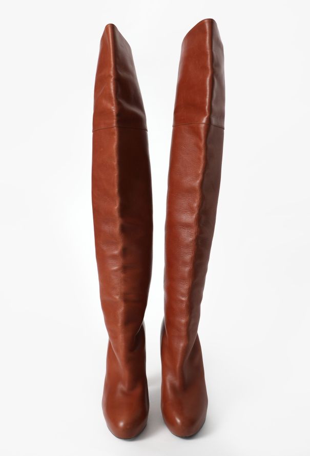 Hermès F/W 2011 Leather Knee-High Boots - 4