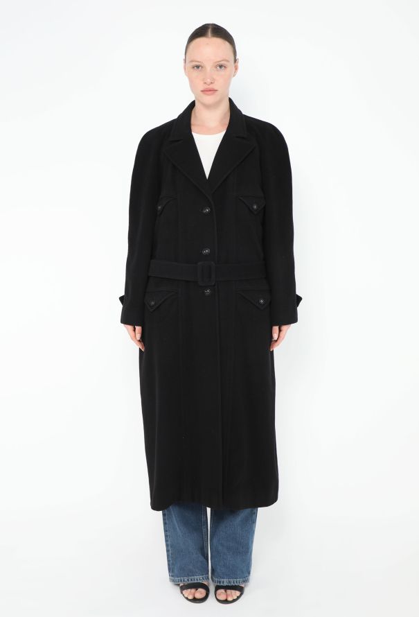 Chanel 1997 Belted Cashmere 'CC' Coat - 2
