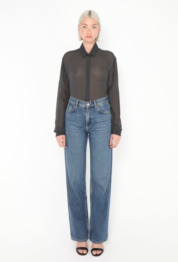 Saint Laurent 2019 Silk Polka Dot Blouse - 3