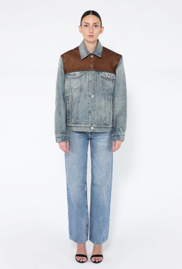 Prada 2025 Denim and Leather Blouson Jacket - 4
