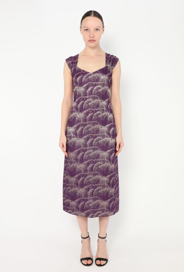Dries Van Noten Iridescent Printed Chiffon Dress - 3 Dries Van Noten Iridescent Printed Chiffon Dress - 3