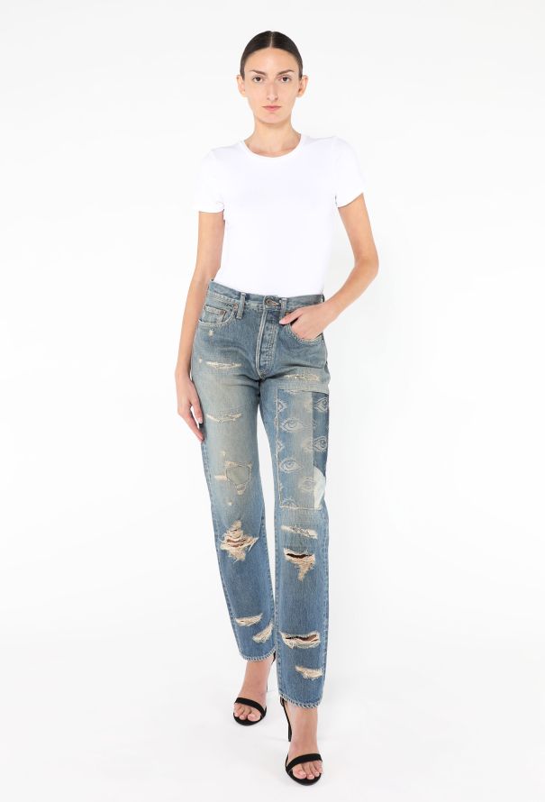 Kapital Distressed Eye Jeans - 3