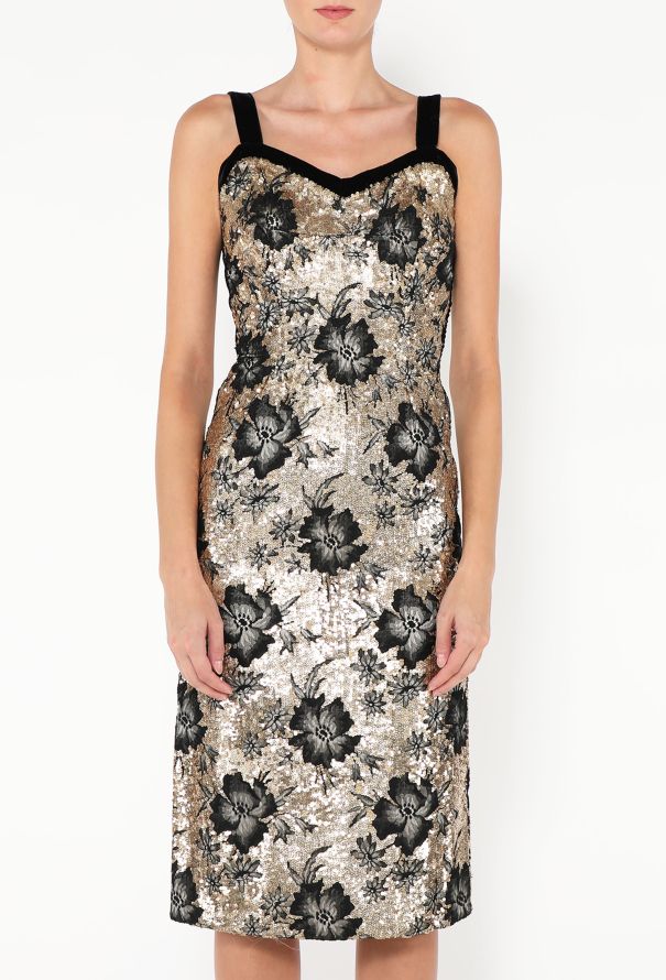 '90s Floral Sequin Cocktail Dress - 2