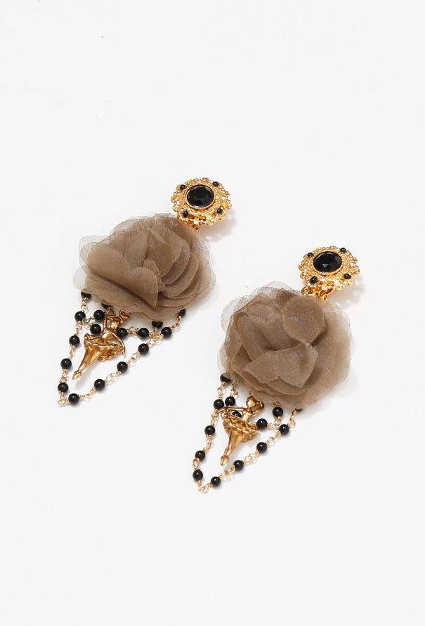 Dolce & Gabbana Filigree Tulle Clip Earrings - 2