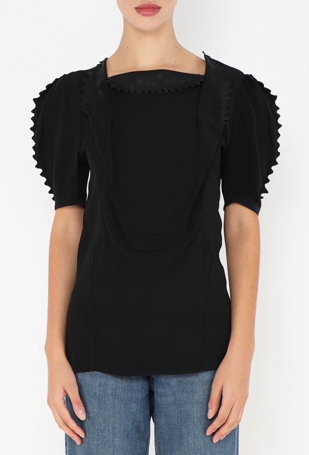 Prada S/S 2025 Cady Serrated Top - 1