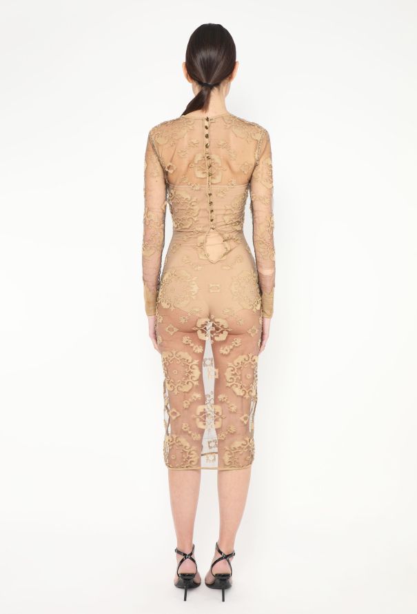 Givenchy 　archive HAUTE COUTURE Fall 1999 Distressed Layered Tunic | Authentic