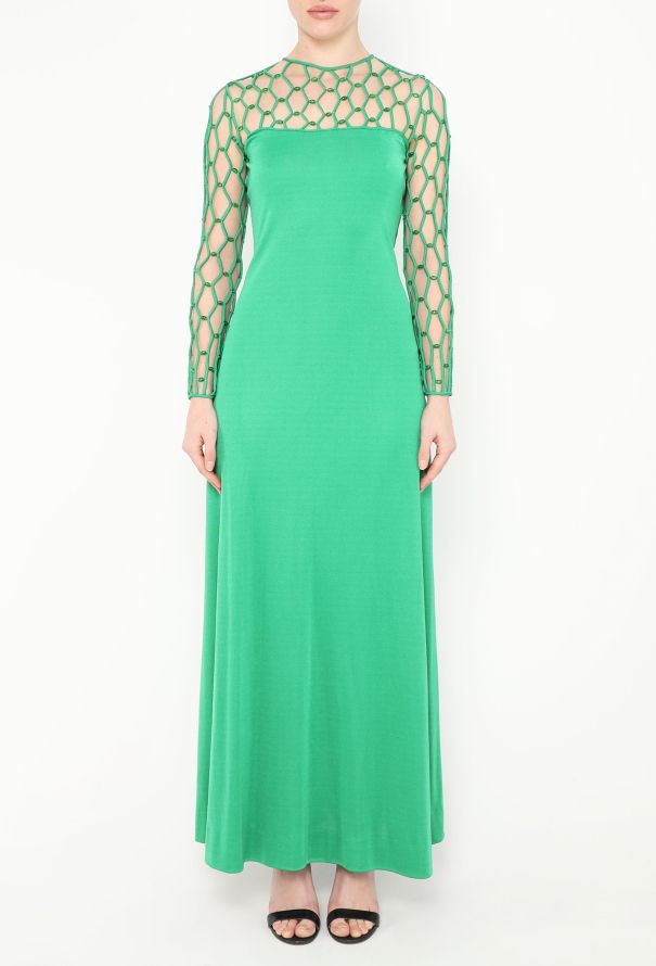 Azzaro RARE Couture 1971 Beaded Silk Gown - 4 Azzaro RARE Couture 1971 Beaded Silk Gown - 4