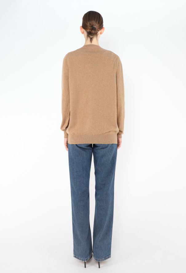 Céline Cashmere Contrast Stitch Cardigan - 5