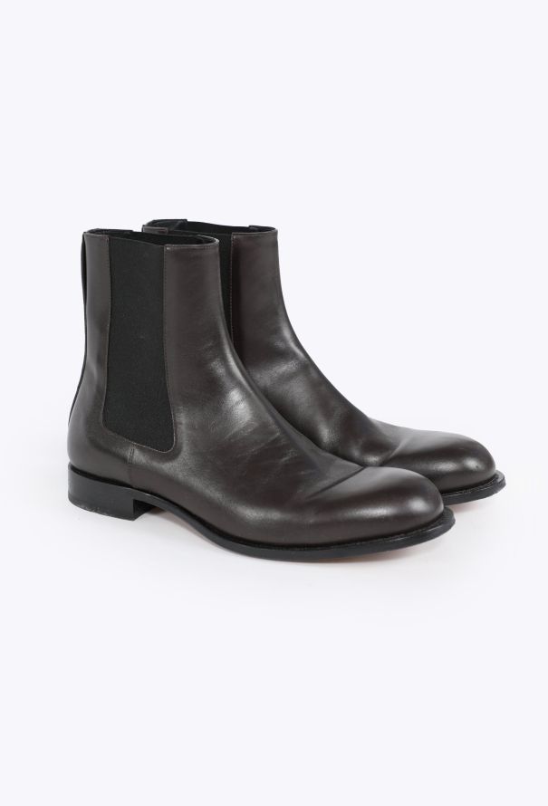 The Row 2024 Brown Leather Chelsea Boots - 2