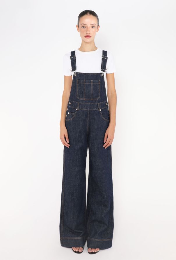 Dior Bootcut Belted Denim Overalls - 2