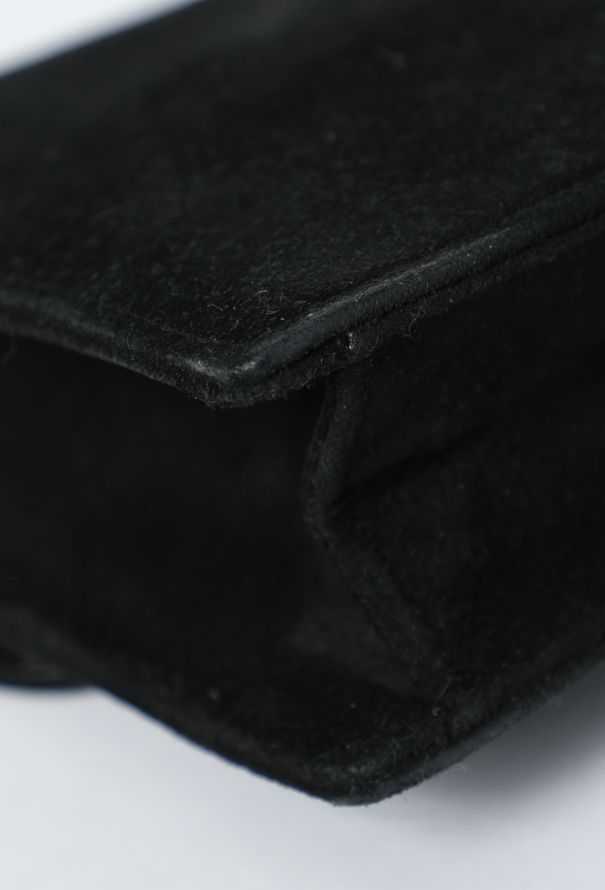 Hermès 1960s Black Suede Cordelière Clutch - 10