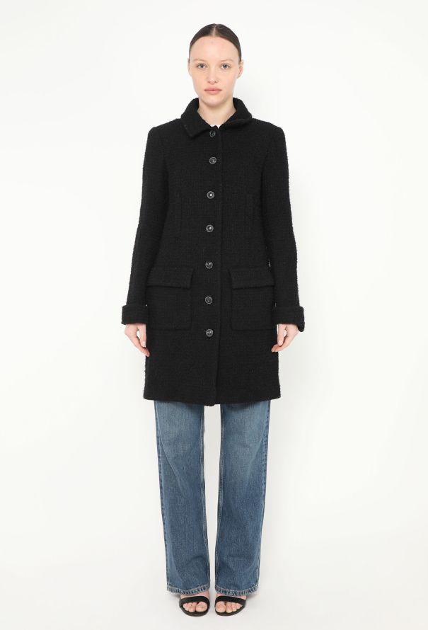 Chanel 2020 Bouclé Tweed 'CC' Coat - 3