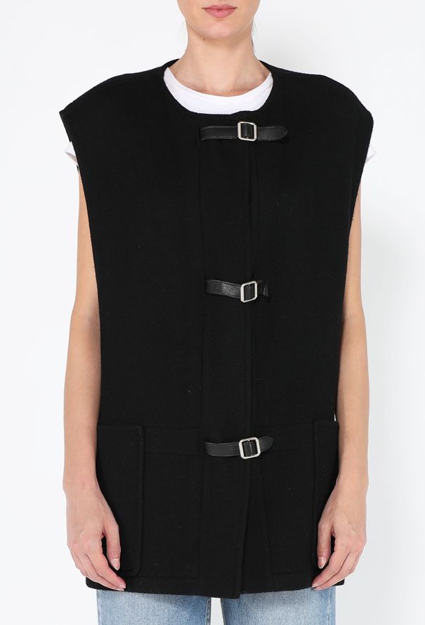 Hermès Leather Buckle Gilet, F/W 2000 - 3